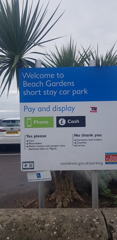 Beach Gardens Car Park Sign